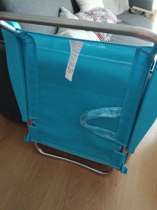 Silla de playa turquesa