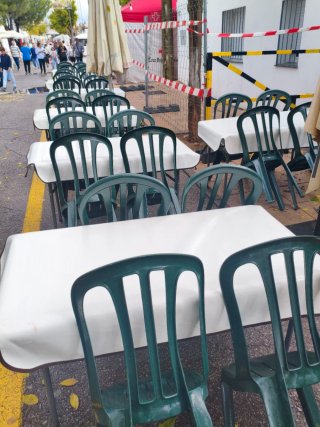 Tovaglie bianche per tavoli da 120 cm
