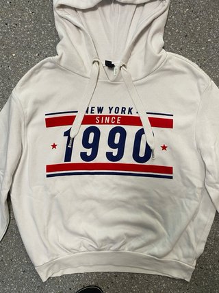 Sudadera blanca oversize mujer