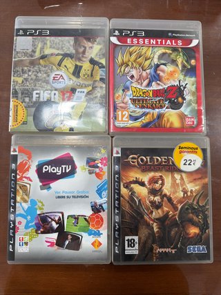PS3 Juegos: FIFA 17, Dragon Ball Z, PlayTV, Golden