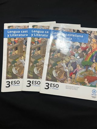 Pack de tres libros de Lengua y Literatura 3 ESO