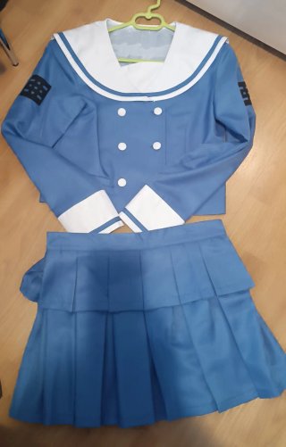 Danganronpa Cosplay Traje Azul y Blanco