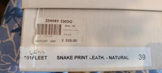 Sandalias Jimmy Choo Piel Serpiente Talla 39