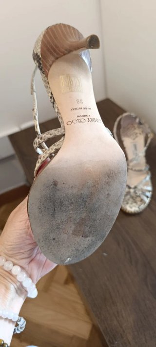 Sandalias Jimmy Choo Piel Serpiente Talla 39