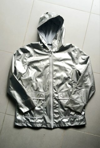Chaqueta Impermeable Plateada Lefties
