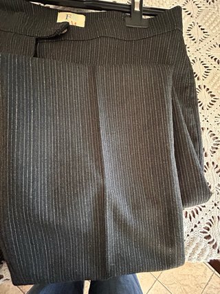 Pantaloni donna gessati grigi