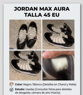 Zapatillas Jordan Max Aura Talla 45