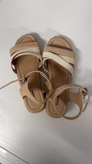 Sandalias Graceland niña T.32 beige/blanco