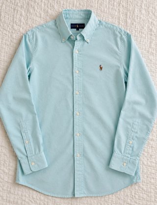 Camisa Oxford Ralph Lauren Turquesa Talla L