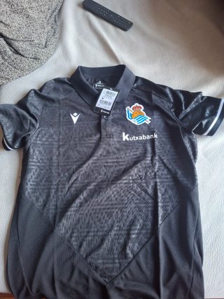 Polo Real Sociedad Macron Negro Talla M