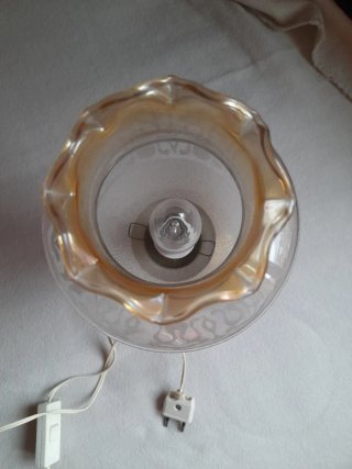 Lámpara mesa vintage, medidas en anuncio