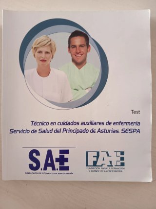 Simulacro examen y test  Tcae ope sespa asturias