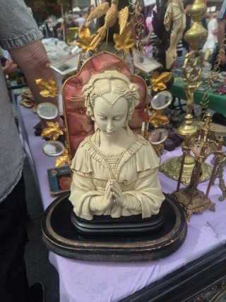Figura Antigua de Busto Religioso