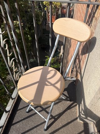 Silla plegable madera y metal