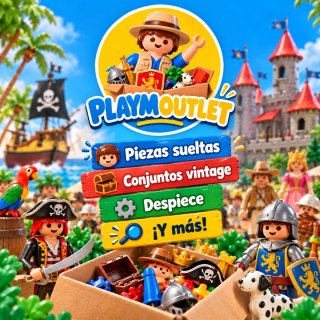 Playmobil Pirata con Cofre, Loro y más / Lote 0087