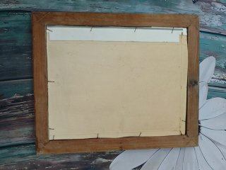 Cuadro Antiguo con Lámina Costumbrista