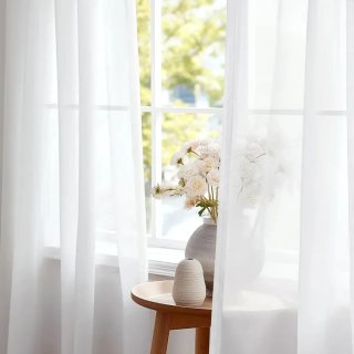 Cortinas Visillo gasa 214x132 riel barra 1cm