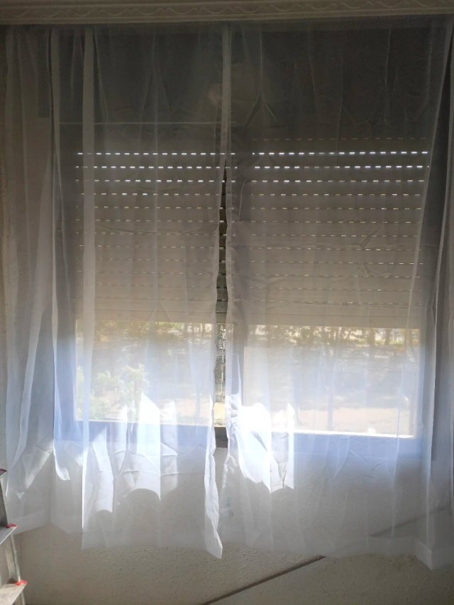 Cortinas Visillo gasa 214x132 riel barra 1cm