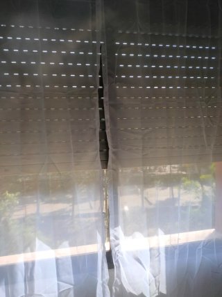 Cortinas Visillo gasa 214x132 riel barra 1cm
