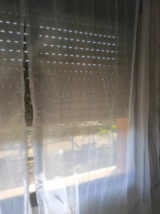 Cortinas Visillo gasa 214x132 riel barra 1cm