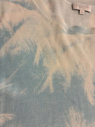 Conjunto de punto azul y blanco