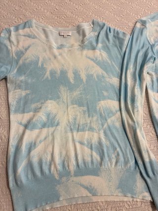 Conjunto de punto azul y blanco