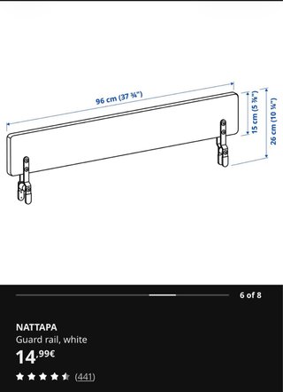 Barandilla de cama IKEA NATTAPA