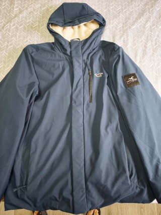 Chaqueta Hollister Forrada Talla XXL Azul Marino