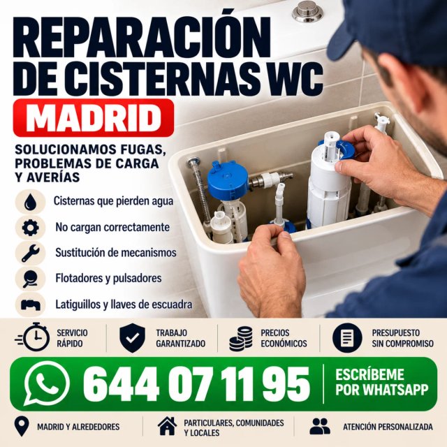 FONTANERO MADRID | REPARACIÓN DE CISTERNAS WC