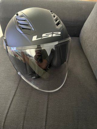 Casco Jet LS2 Airflow II Negro Talla S
