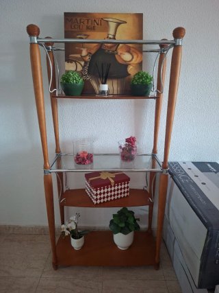 Estantería de Madera y Metal