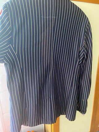 Chaqueta Zara de Rayas Azul Marino Talla42