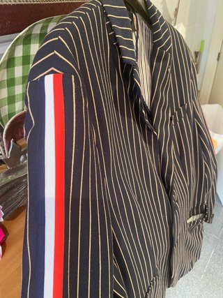 Chaqueta Zara de Rayas Azul Marino Talla42