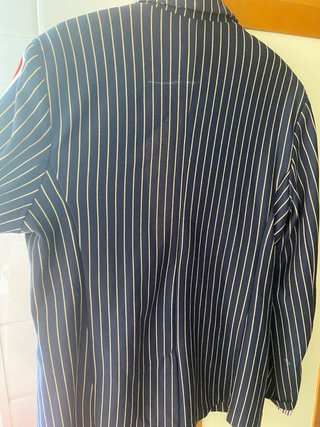 Chaqueta Zara de Rayas Azul Marino Talla42