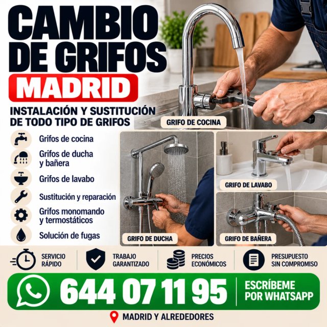 FONTANERO MADRID | CAMBIO DE GRIFOS