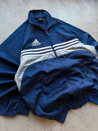 Track Jacket Adidas Negra y Azul Marino -...