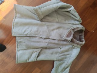 Giubbotto vero cuoio beige/marrone