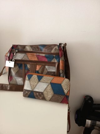 Bolso bandolera mujer patchwork