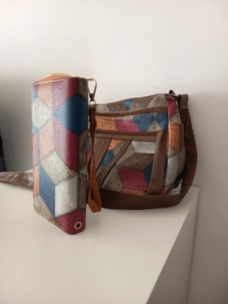 Bolso bandolera mujer patchwork