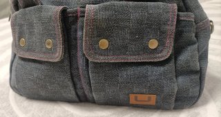 Bolso Adolfo Domínguez Gris/rosa, cómo Nuevo. 15€!