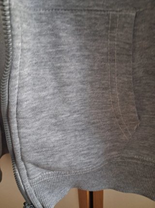 Sudadera con Cremallera y Capucha Gris
