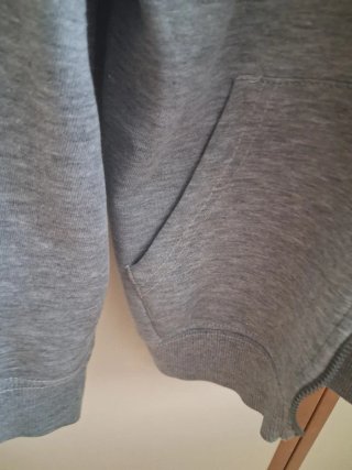 Sudadera con Cremallera y Capucha Gris