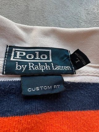 Polo Rugby Ralph Lauren Manga Larga Naranja,...