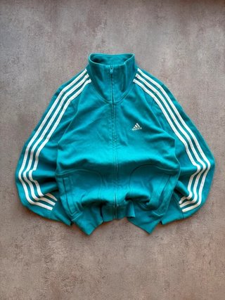 Sudadera Adidas Mujer Turquesa y Blanca -...