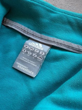 Sudadera Adidas Mujer Turquesa y Blanca -...