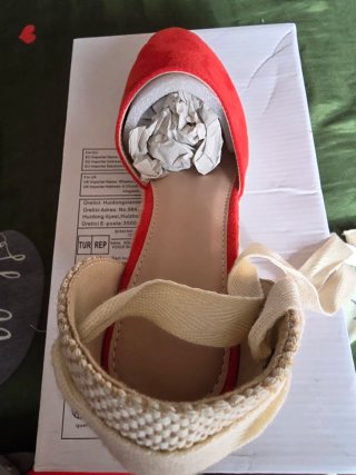 Alpargatas con cuña rojas