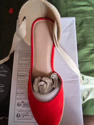 Alpargatas con cuña rojas