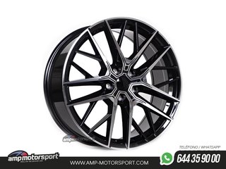 KIT DE LLANTAS PESA WHEELS 17 7.5 5X120 ET 35 CB 72.6 BLACK MACHINED FACE