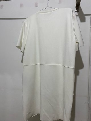 Vestido Blanco Manga Corta Zara