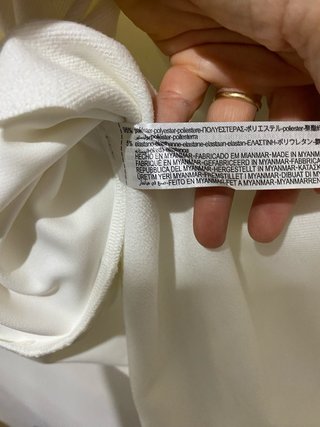 Vestido Blanco Manga Corta Zara